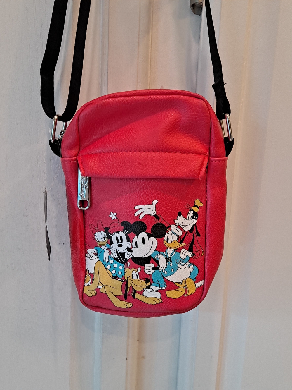 Disney Characters The Sensational Six Red Crossbody Pouch Vegan Leather